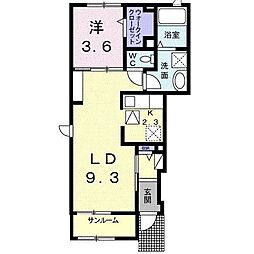 ブエナビスタ 1LDKの間取図画像