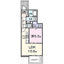 コーポサンシャイン II 1LDKの間取図画像