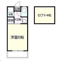 MJ.らいず加納マロンハウス 1Kの間取図画像