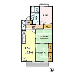 ファミール本郷A 3LDKの間取図画像