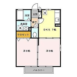 プライムハイツ 2Kの間取図画像