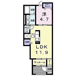 アルバ 1LDKの間取図画像