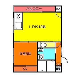 MATRIX 1LDKの間取図画像