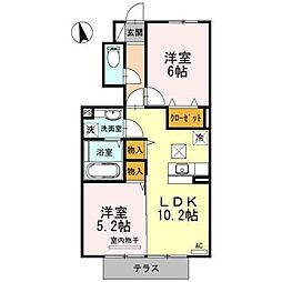 ノーヴェ 2LDKの間取図画像