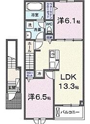 R.N.P レジデンスW I 2LDKの間取図画像