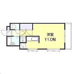 エトワール月見ケ丘 ワンルームの間取図画像