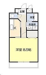 ロイヤルメゾン中村 1DKの間取図画像