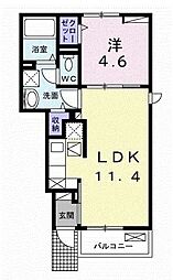 プルミエール 春 I 1LDKの間取図画像