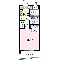 ネオ・グランツ 1Kの間取図画像