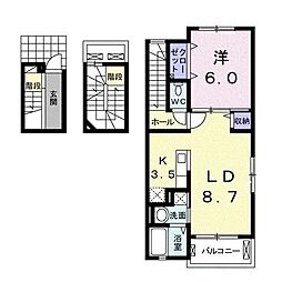 レオアベニュー 1LDKの間取図画像
