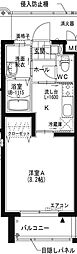 ユーミー広島 1Kの間取図画像