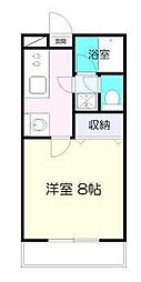 ヴィラ清武 1Kの間取図画像