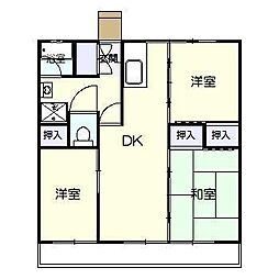 GreenHills大塚台2棟 3DKの間取図画像