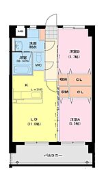 Y'sCourt 2LDKの間取図画像