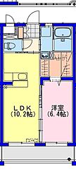 サンリットSR年見 1LDKの間取図画像