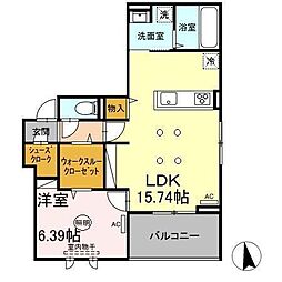 マリンパレスタイセイ 1LDKの間取図画像