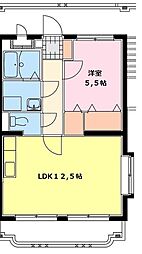 ドルミールYano 1LDKの間取図画像