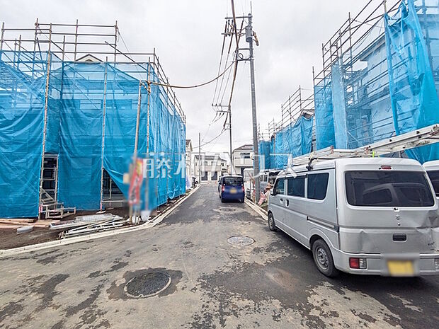 接道状況および現場風景 【東大和市狭山4丁目】