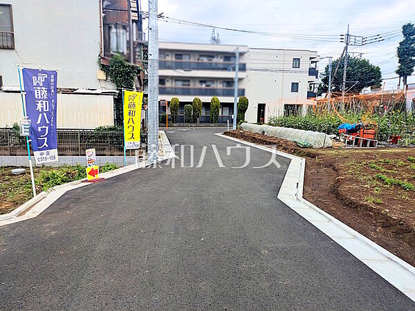 接道状況および現場風景　【府中市白糸台2丁目】