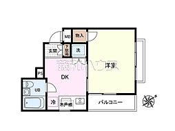 スターハイツ上祖師谷 1DKの間取図画像