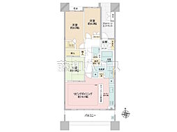 グランジオ武蔵野 3LDKの間取図画像