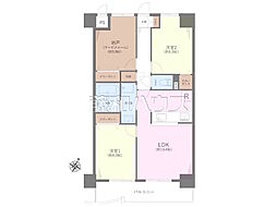兼六ハイム東久留米 2SLDKの間取図画像