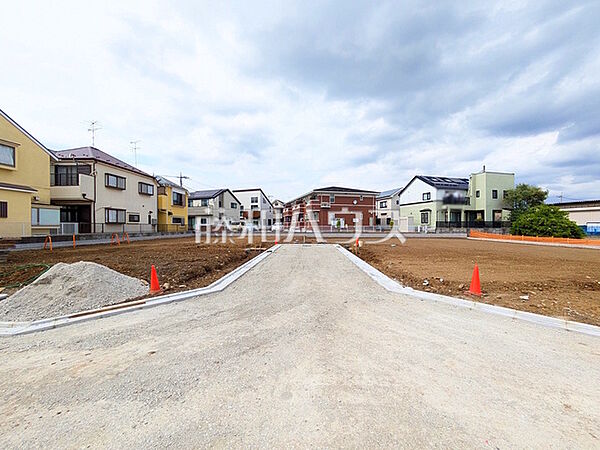 接道状況および現場風景　【立川市砂川町8丁目】