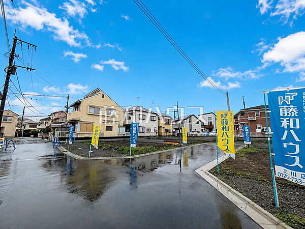 接道状況および現場風景　【立川市砂川町8丁目】
