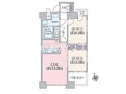 サンヴェール府中 2LDKの間取図画像