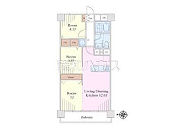 田無マーシャンハイツ 3LDKの間取図画像
