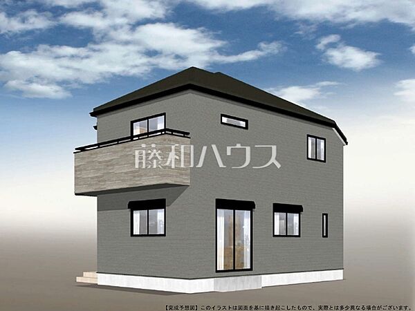 6号地　建物プラン例（パース・外観）【昭島市福島町1丁目】