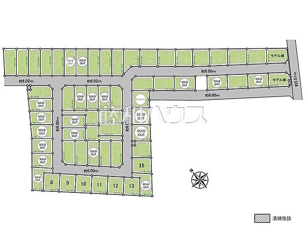 全体区画図　【新座市野火止3丁目】