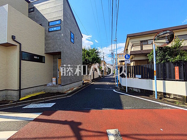 接道状況および現場風景 【杉並区宮前1丁目】