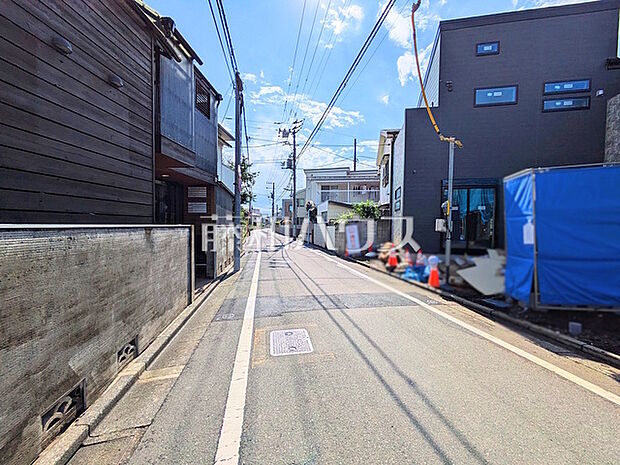 接道状況および現場風景 【杉並区宮前1丁目】