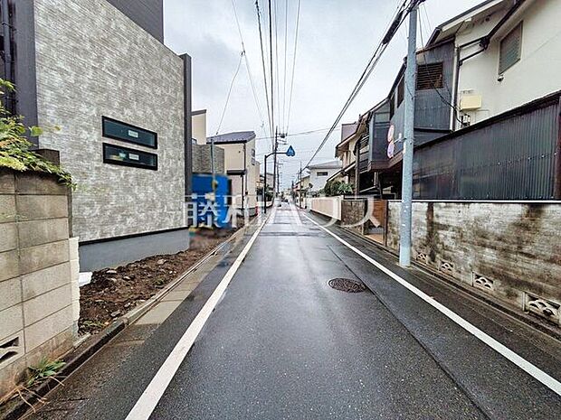 接道状況および現場風景 【杉並区宮前1丁目】
