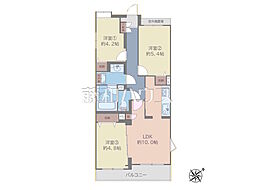 グランヴェール国分寺壱番館 3LDKの間取図画像