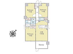 レーヴステージ府中緑町 3LDKの間取図画像