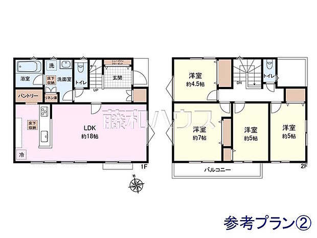 建物プラン例（間取図）　【武蔵野市関前3丁目】