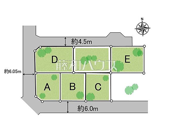 【D号地】全体区画図　【日野市大坂上4丁目】