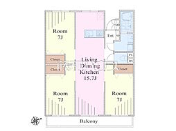 ファミール西八王子1棟 3LDKの間取図画像