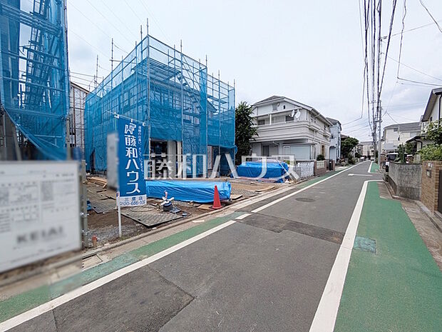 接道状況および現場風景　【三鷹市井口5丁目】