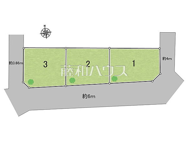 【1号地】全体区画図　【小平市上水南町2丁目】