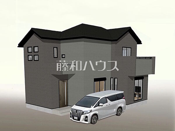 建物プラン例（北西パース・外観）　【東村山市野口町3丁目】