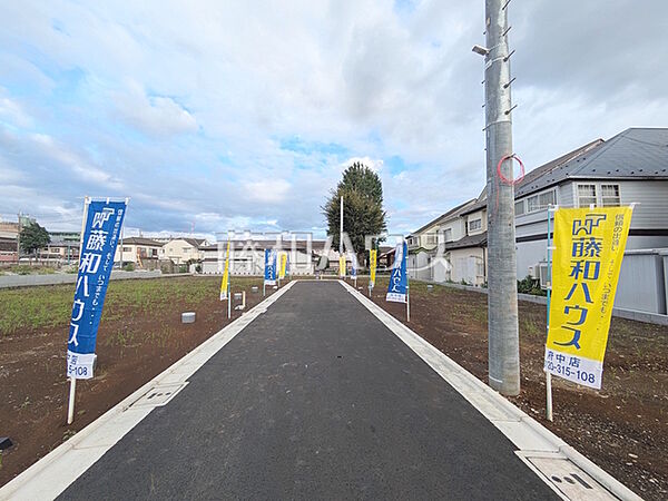 接道状況および現場風景　【府中市本宿町1丁目】