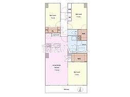 ファミール調布 3LDKの間取図画像