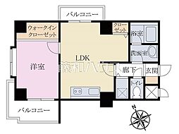 ライオンズプラザ花小金井 1LDKの間取図画像