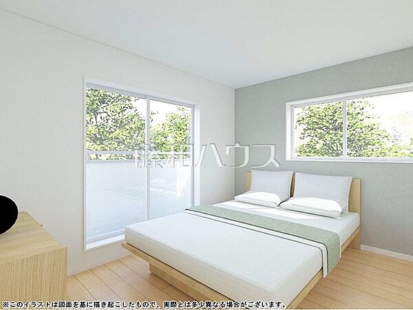 1号地　建物プラン例（パース・内観）　【東久留米市下里1丁目】