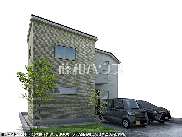 2号地　建物プラン例（パース・外観）　【東久留米市下里1丁目】