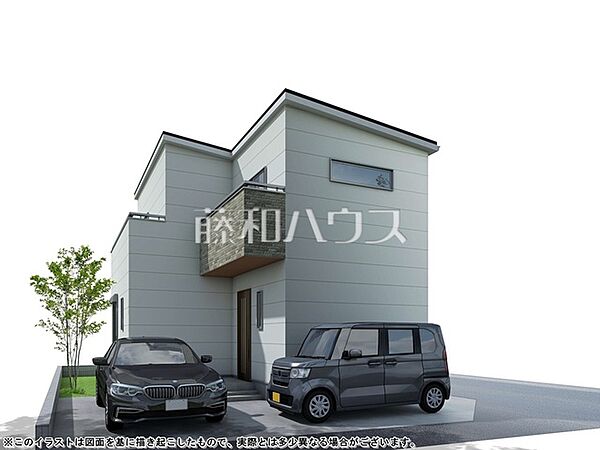 3号地　建物プラン例（パース・外観）　【東久留米市下里1丁目】