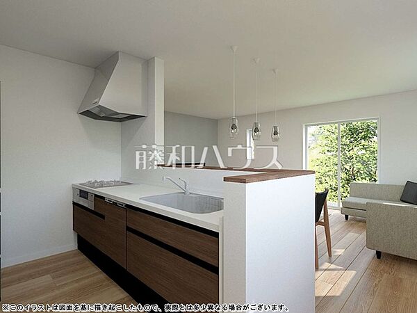 3号地　建物プラン例（パース・内観）　【東久留米市下里1丁目】